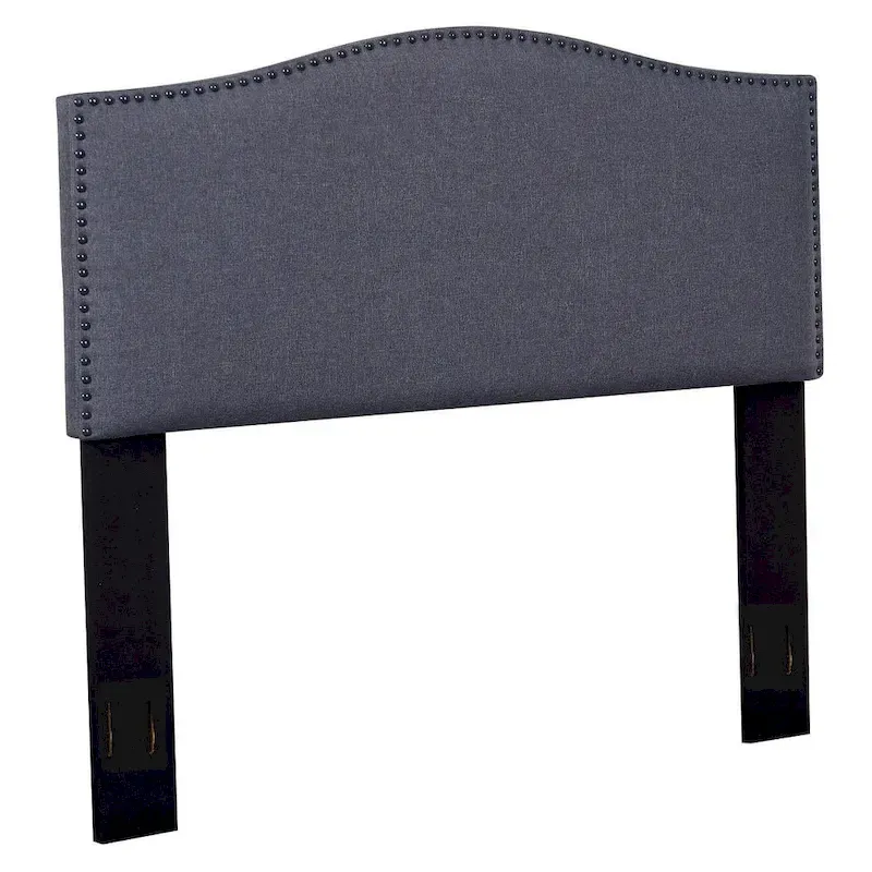 Full/Queen Nailhead Upholstered Fabric Headboard