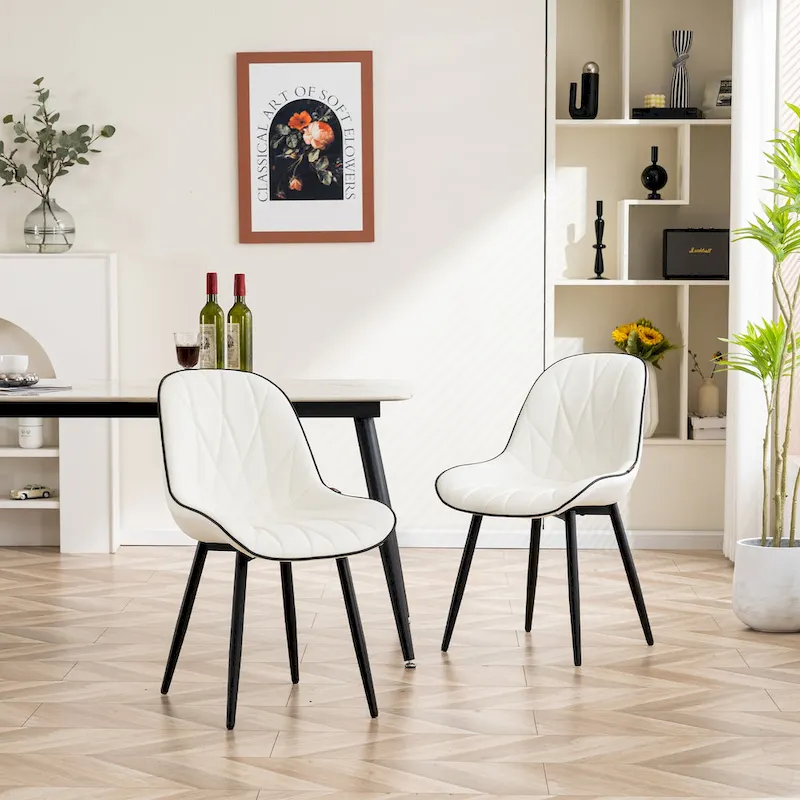 Upholstered Dining Chairs Set of 2 Modern Kitchen Chairs