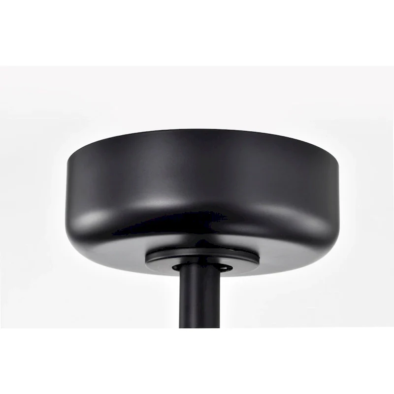 Dakanda 24 Inch Matte Black finish 6 Light, 3 Blade Crystal Ceiling Fandelier with Remote