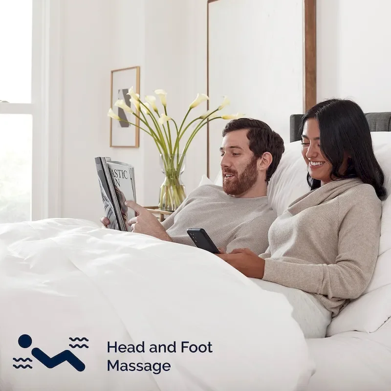 Nestl Premium Adjustable Massaging Bed Frame Base with Wireless Remote