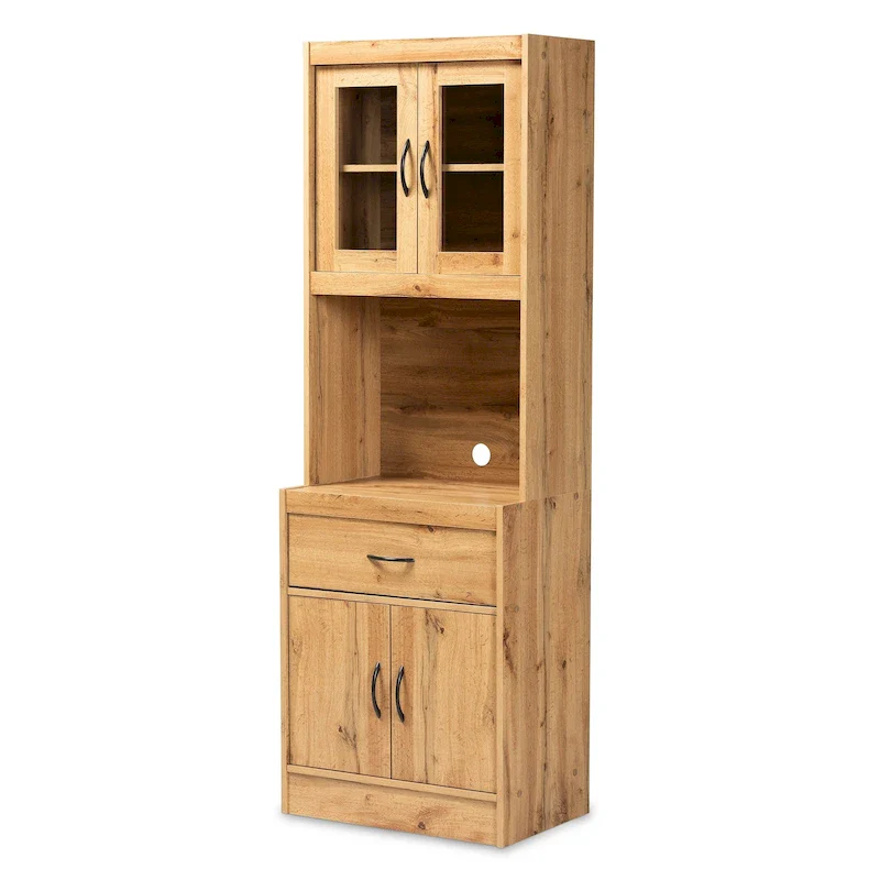 Laurana Modern and Contemporary Kitchen Wood Cabinet and Hutch