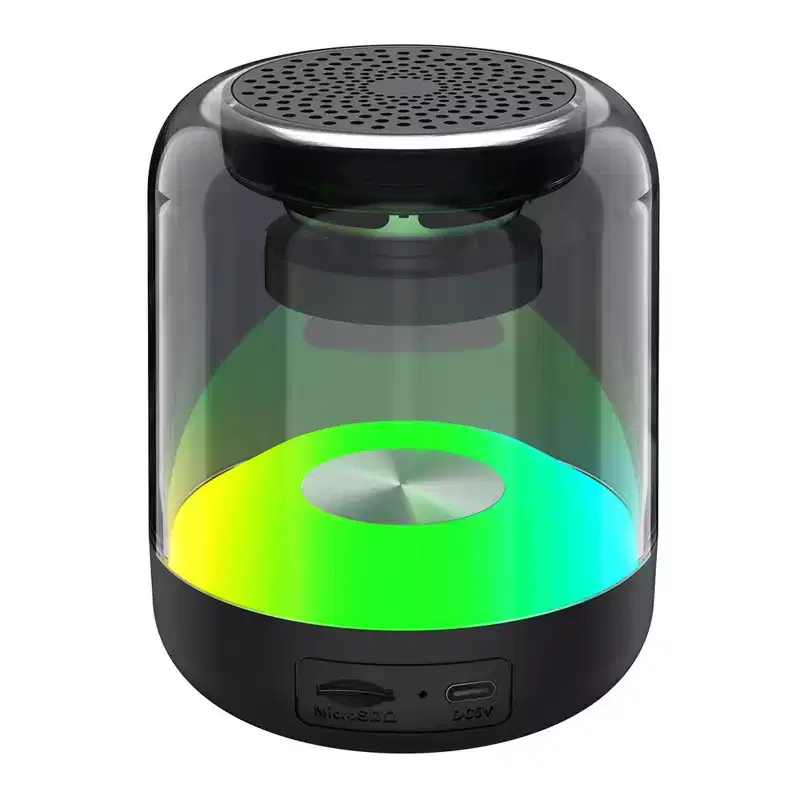 Link Syncwave LED Wireless Synchronized Portable Speakers Immersive Sound 360 HD Sound Great For Bedroom Dorm Pool BBQs Beach Picnics & More- 2 Pack