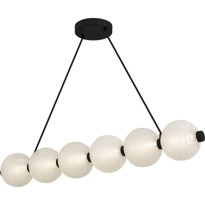 Clarendon Integrated LED Matte Black Linear Chandelier