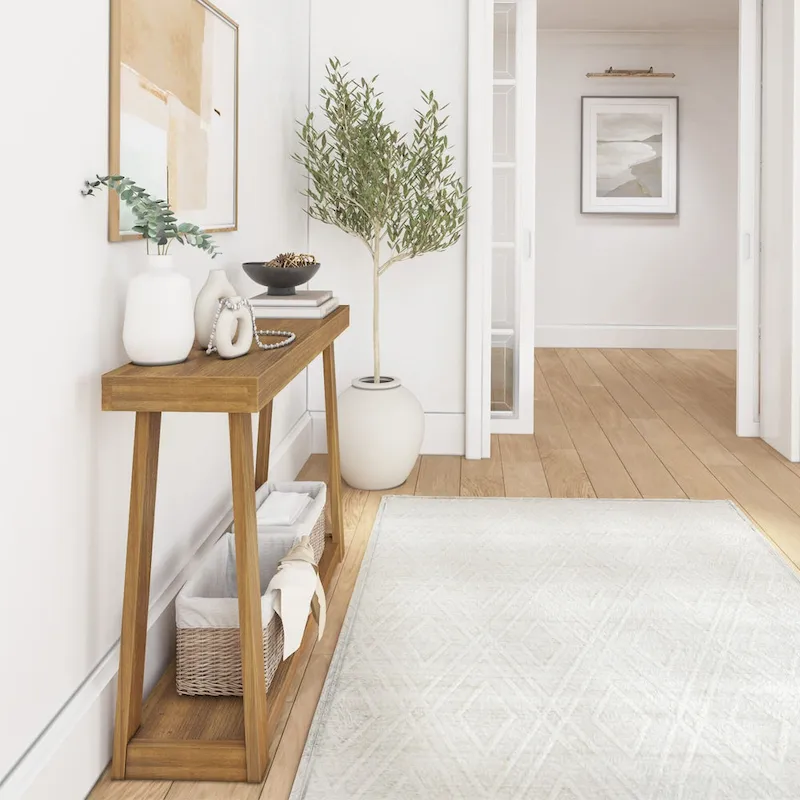 Classic console table with shelves - 46