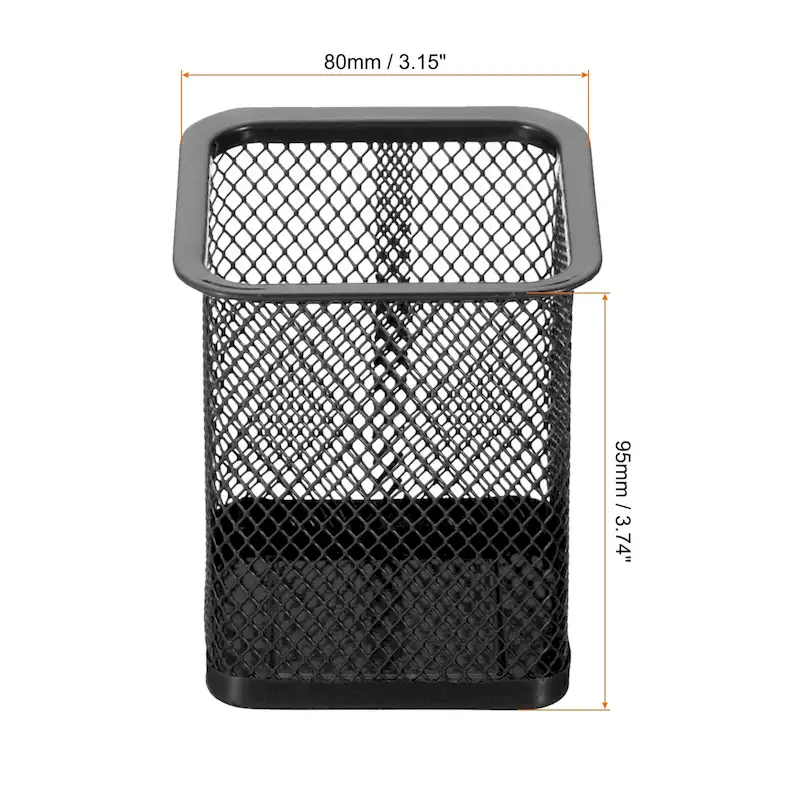 Mesh Pen Holder Pencil Holder Pencil Basket Pen Cup Organizer Square - 80 x 95mm