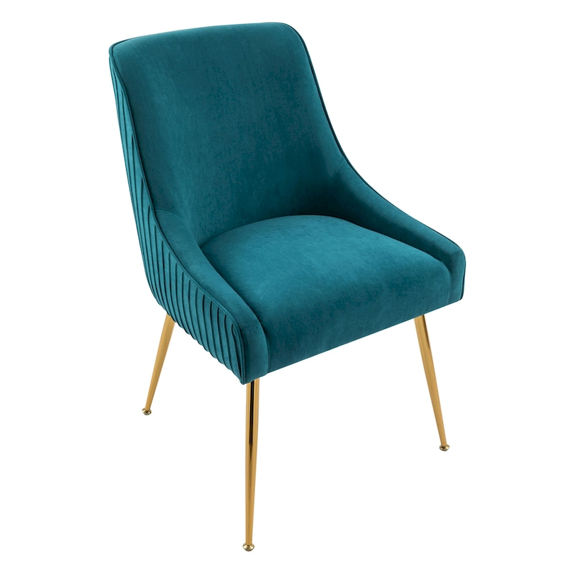 Mid Century Velvet Upholstered Dining Chair