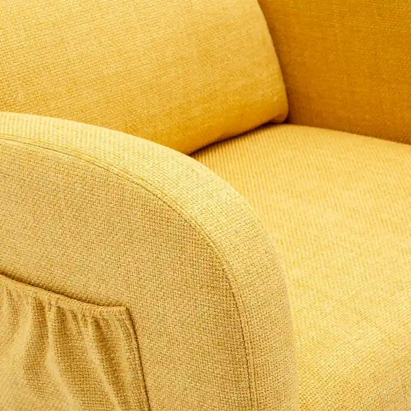 Modern Glider Chair, Recliner Armchair with Wood Legs and Side Pocket, Nursery Rocking Accent Chair with High Back