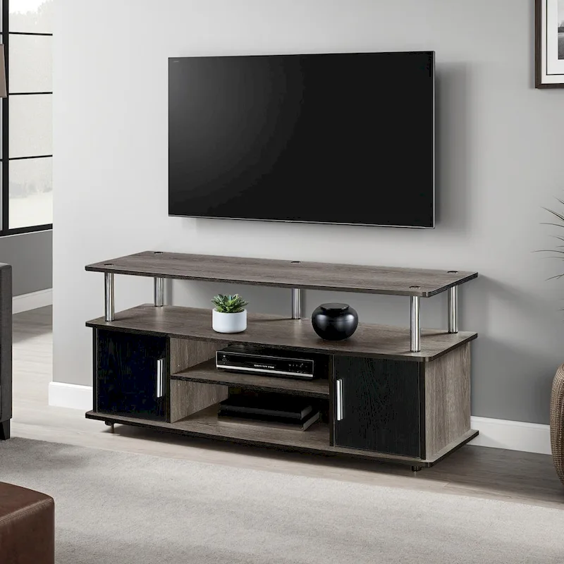 Convenience Concepts Designs2Go Monterey 55 inch TV Stand with Cabinets and Shelves