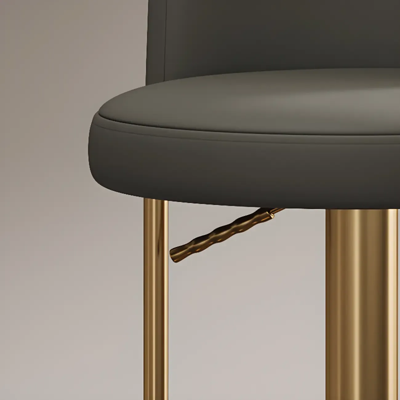 Modern Stainless Steel Swivel Bar Stool Adjustable Height