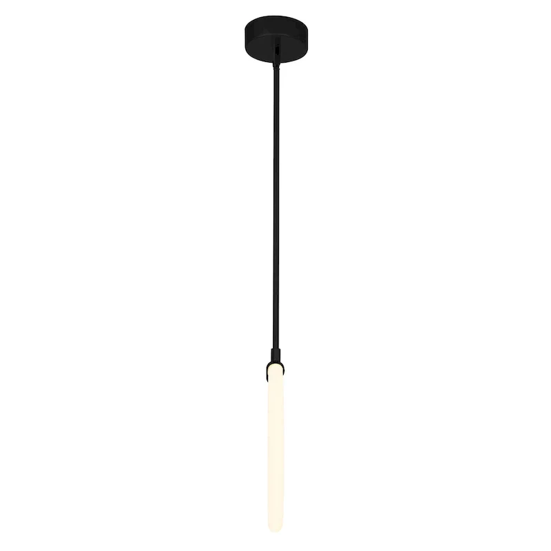 Hoops 1 Light LED Pendant With Black Finish