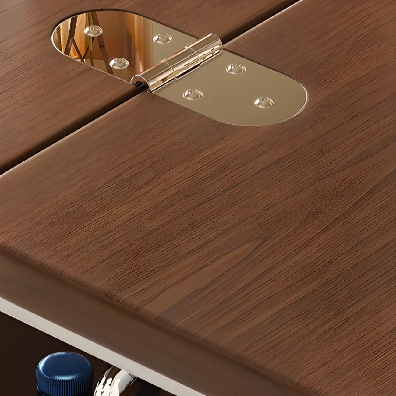 Multi-functional Wood Rolling Side Table Foldable Table Top