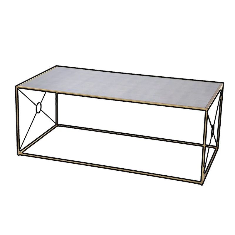SEI Furniture Lanfranco Transitional Gold Metal Coffee Table