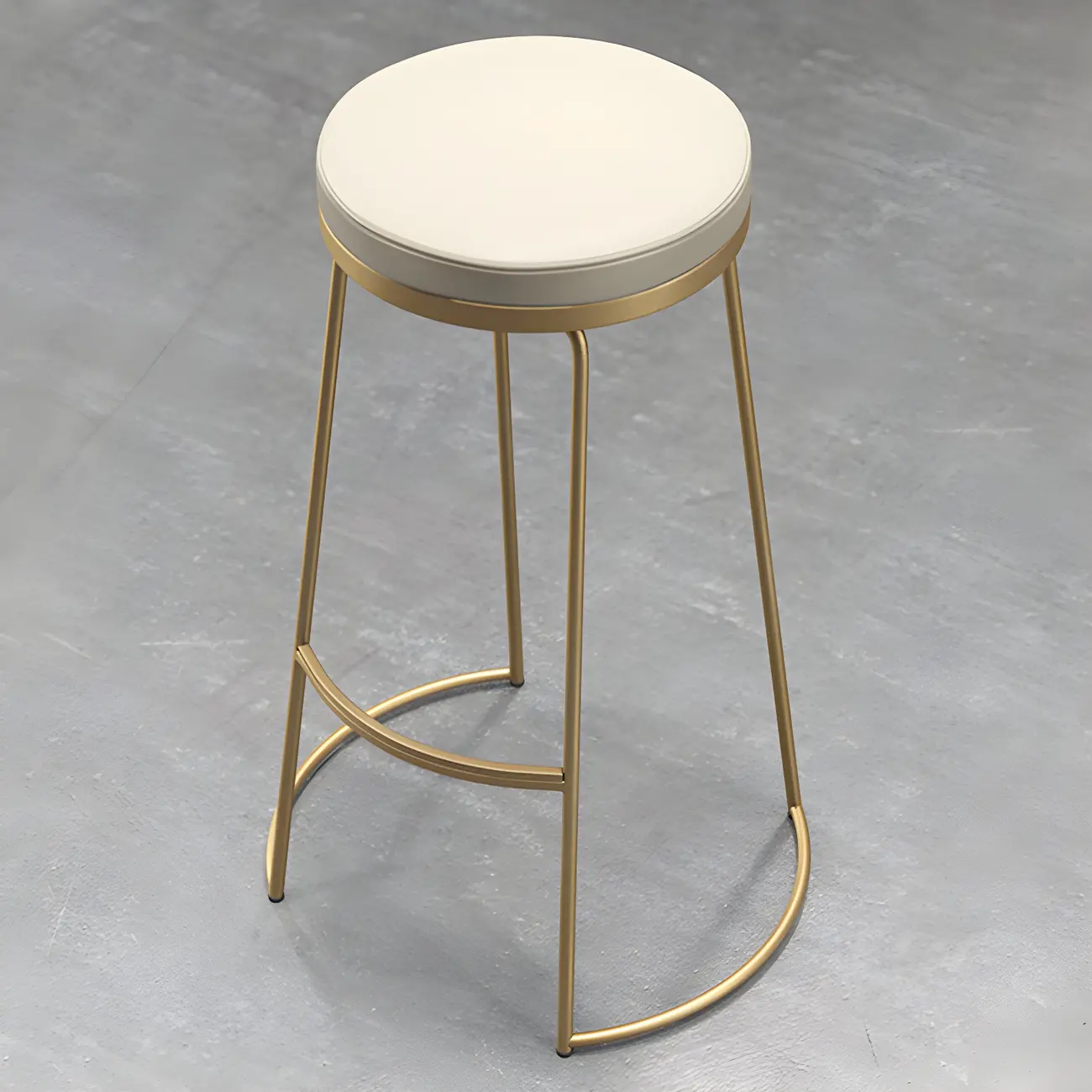 Industrial Metal Leather Seat Bar Stools Counter Height