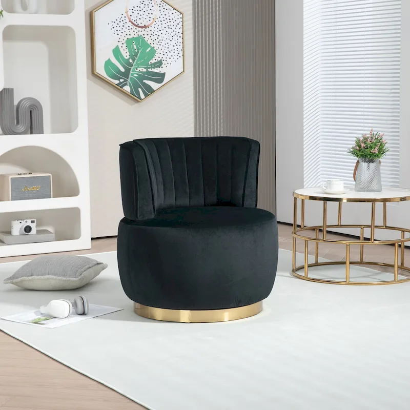 360 Degree Swivel Cuddle Barrel Accent Sofa Chairs