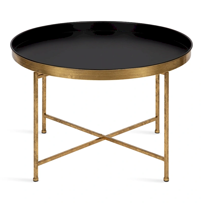 Kate and Laurel Celia Round Metal Coffee Table - 28.25x28.25x19