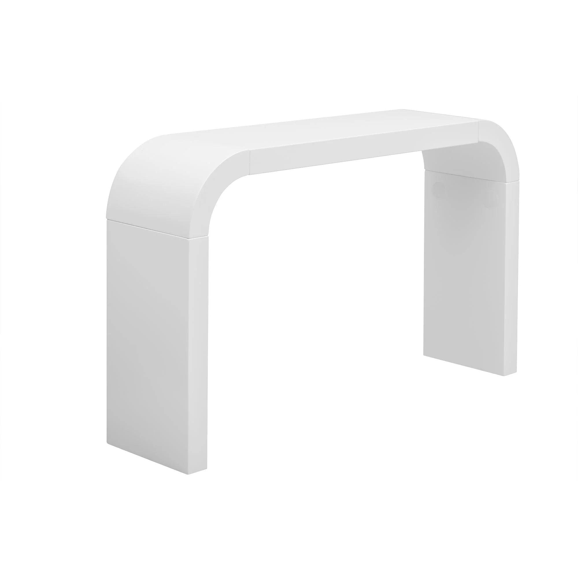 Modern Wood Rectangle Console Table, White