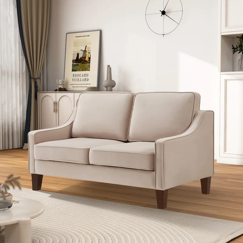 2-Seater Velvet Loveseat Sofa