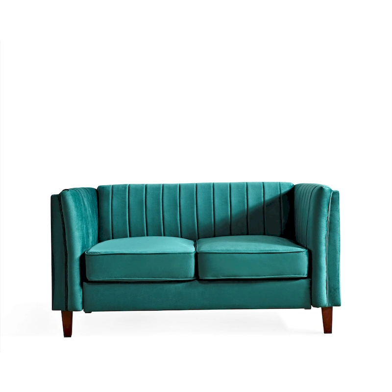 Line Tufted Square Design Loveseat