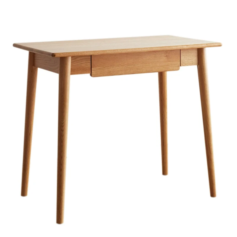 Nestfair Natural Solid Oak Wood Desk with Drawer