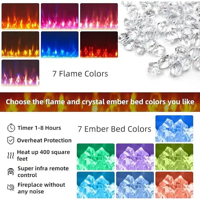 70 Farmhouse Fireplace TV Stand, Entertainment Center, Console Table