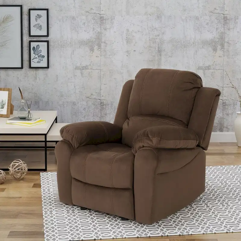 Celestina Bubba Microfiber Gliding Recliner by Christopher Knight Home