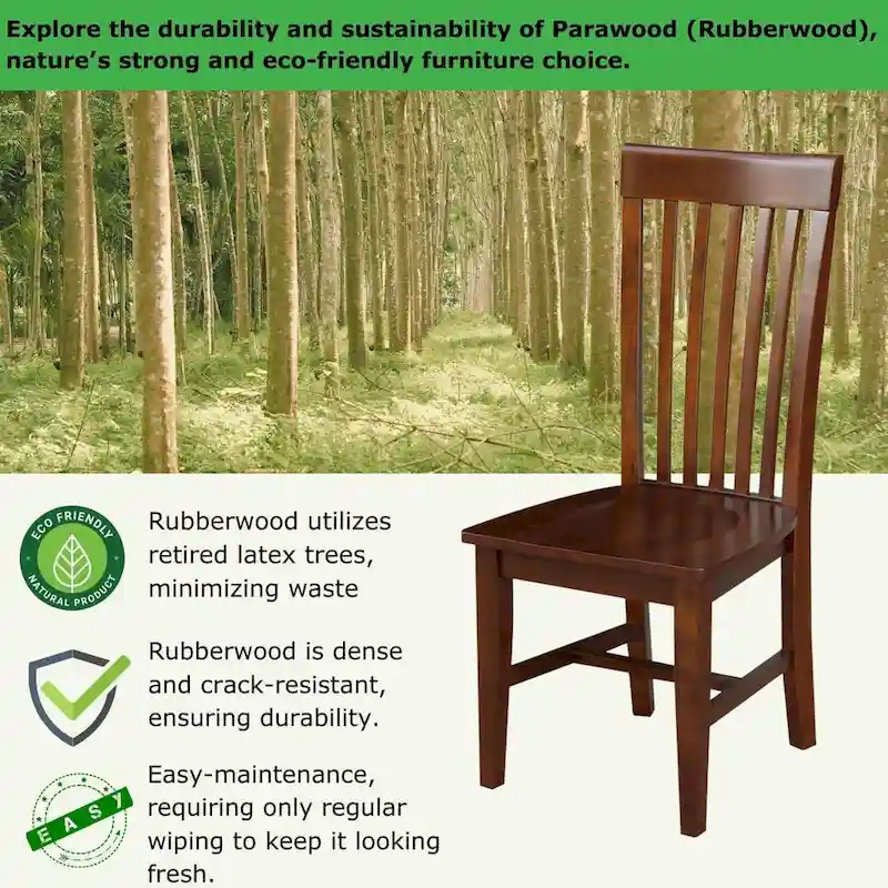 International Concepts Solid Wood Cosmo Tall Mission Chairs, Set of 2