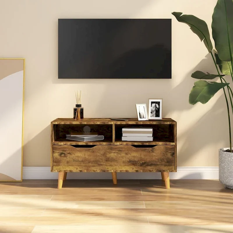 vidaXL TV Stand TV Console Sideboard TV Unit Home Media Unit Engineered Wood - 35.4  x 15.7  x 19.1