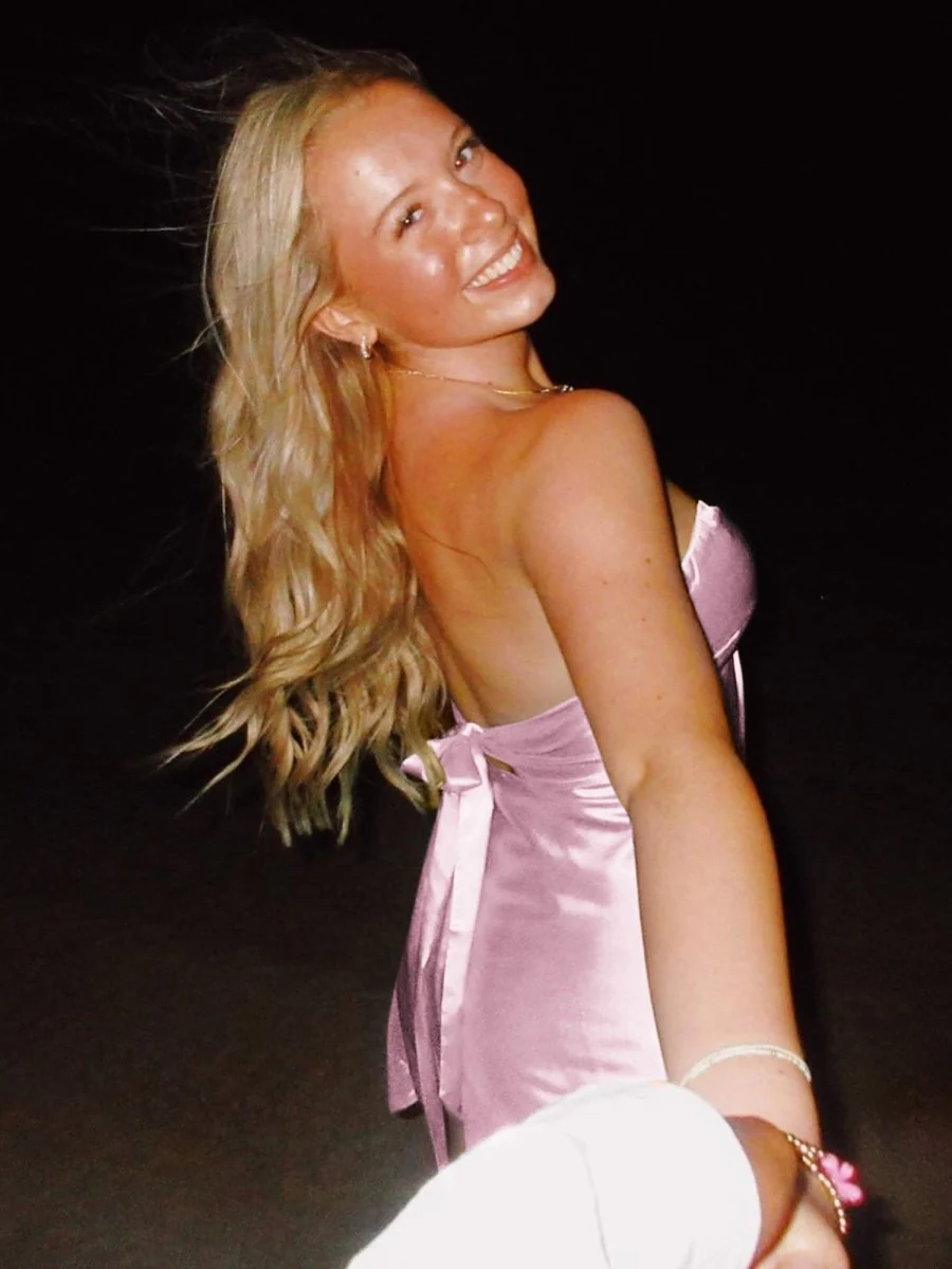 Pink - Strapless A Line Short Homecoming & Cocktail Dresses With Keyhole