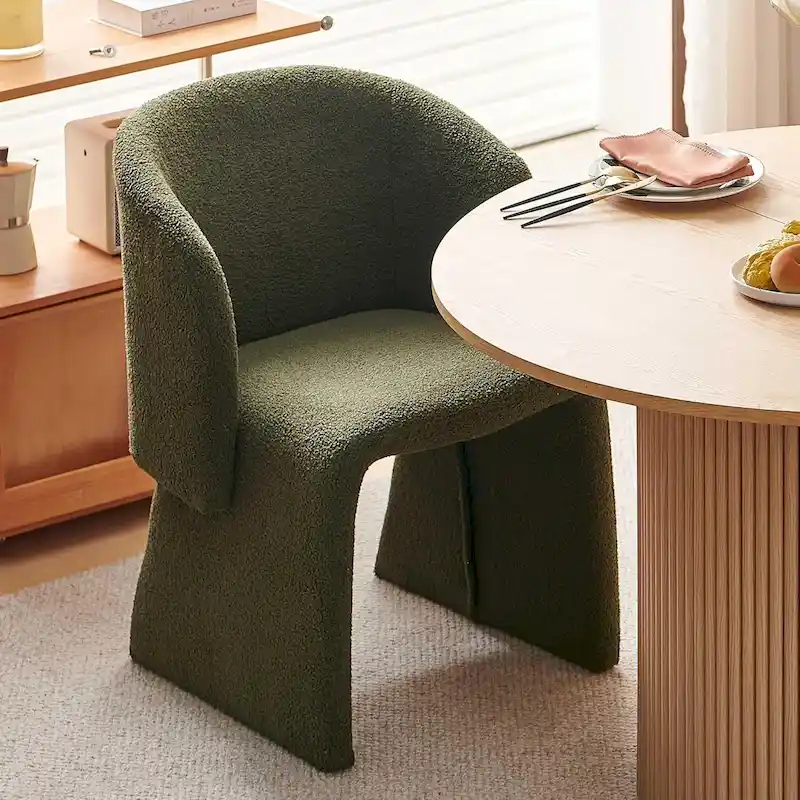 Howtai Barrel Dining Sofa Chairs Upholstered-Fully Wrapped