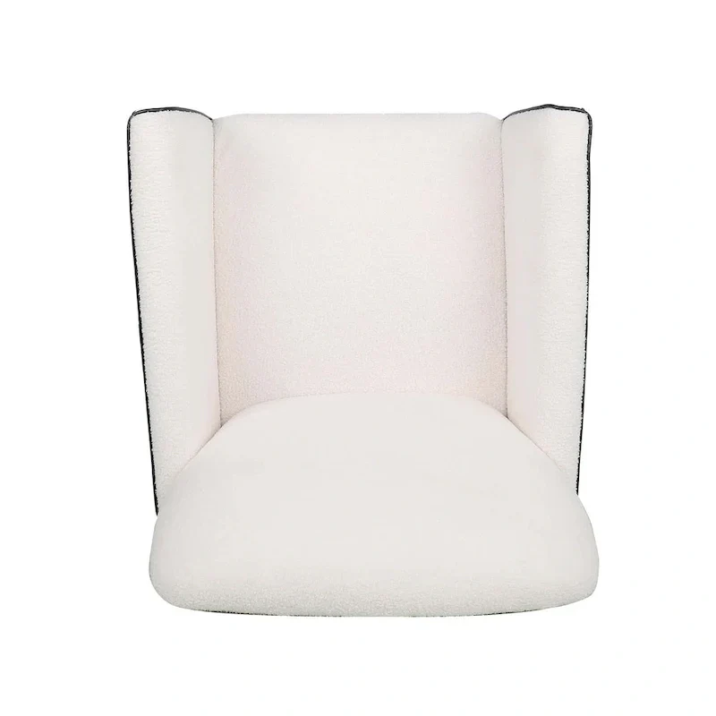 Upholstered Accent Chair with Wood Legs