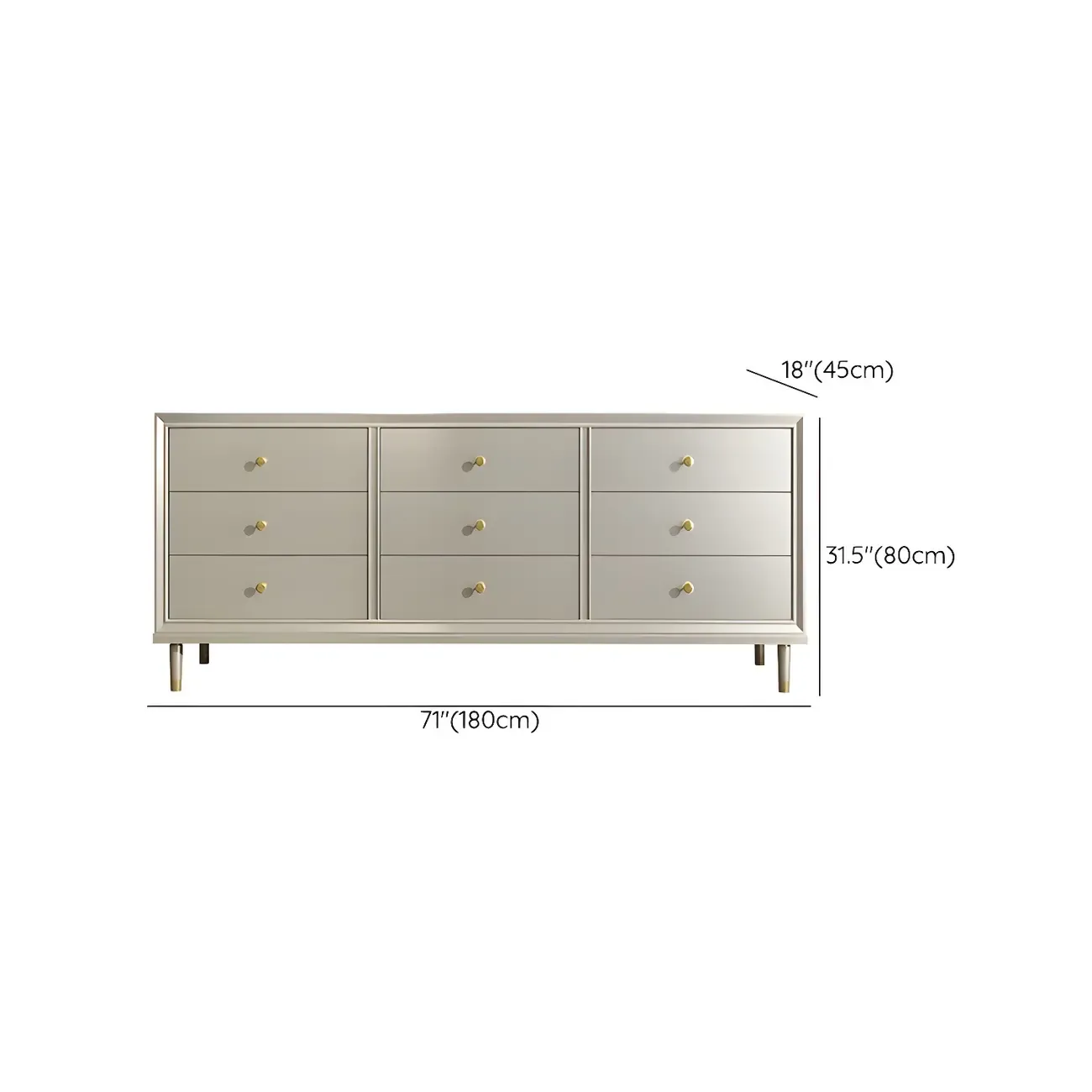 Elegant Off-White Wooden Dressers & Chests with Drawers