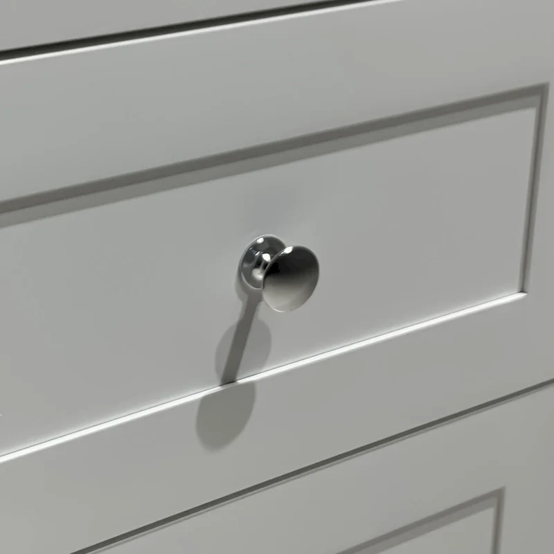 White Nightstand with 3 Drawers and Charging Station