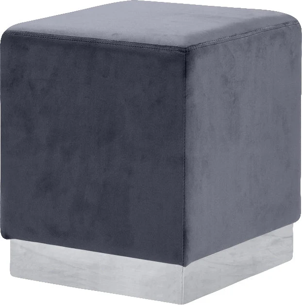 Jackson Velvet Ottoman in Grey, Black or Navy