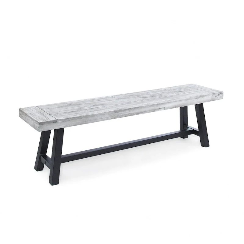 Jubilee Farmhouse Rectangle Acacia Wood Picnic Dining Bench by Christopher Knight Home
