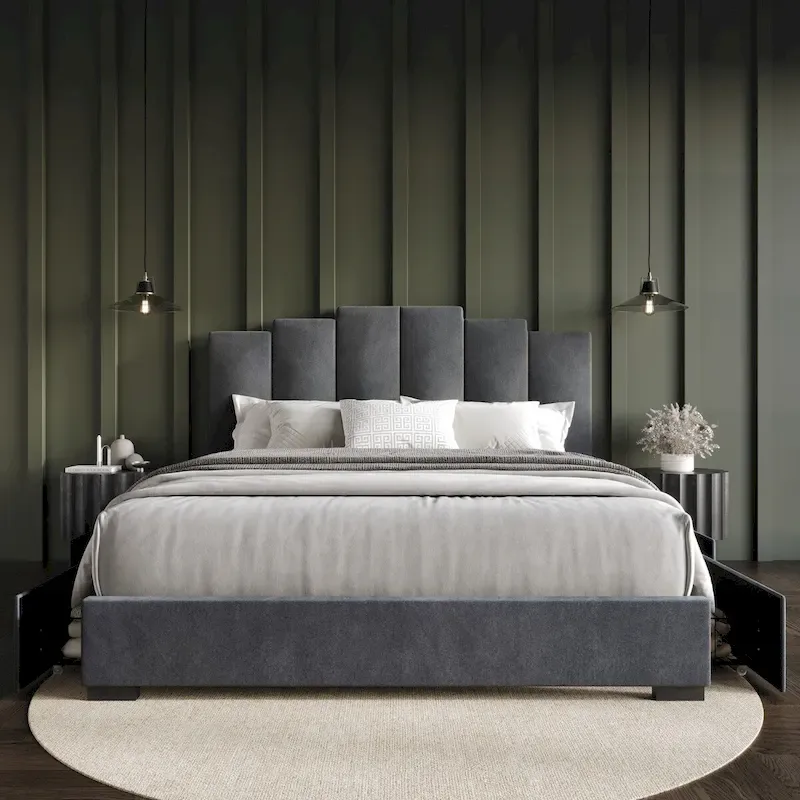 Yuma Full Upholstered Storage Platform Bed