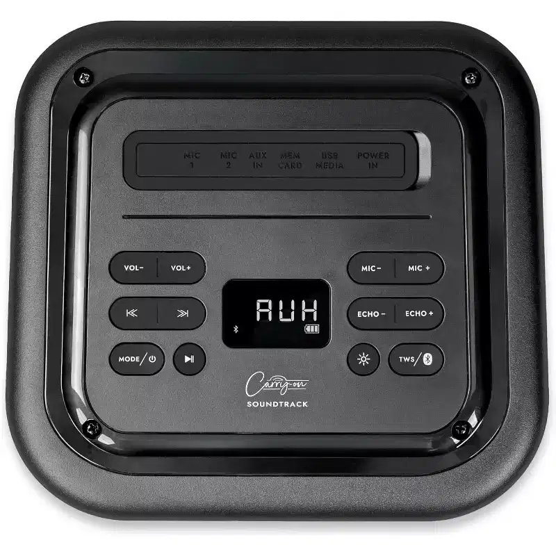 Carry-on Soundtrack Bluetooth Speaker with Dual Microphone Inputs