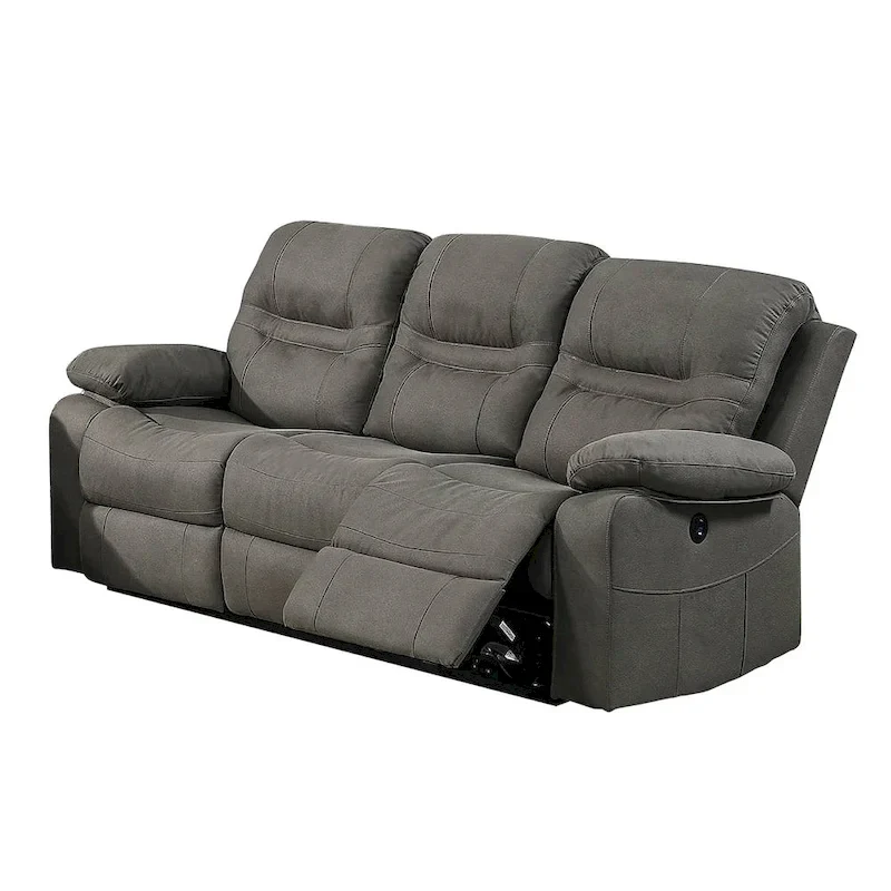 Breathable Leatherette Power Sofa