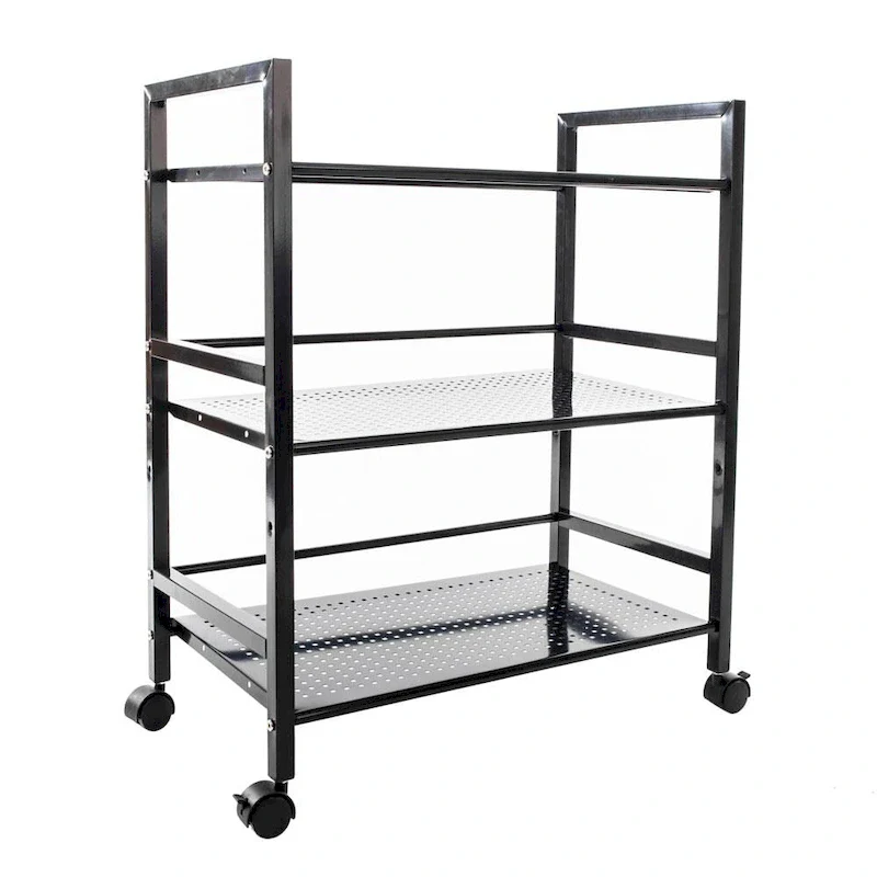 3-tier Rolling Black Utility Cart