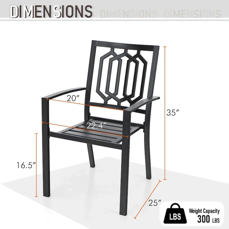 MAISON ARTS 7 Pieces Patio Dining Set with 2 Swivel Garden Chairs with Cushion, 4 Steel Chairs, 1 Rectangle Table