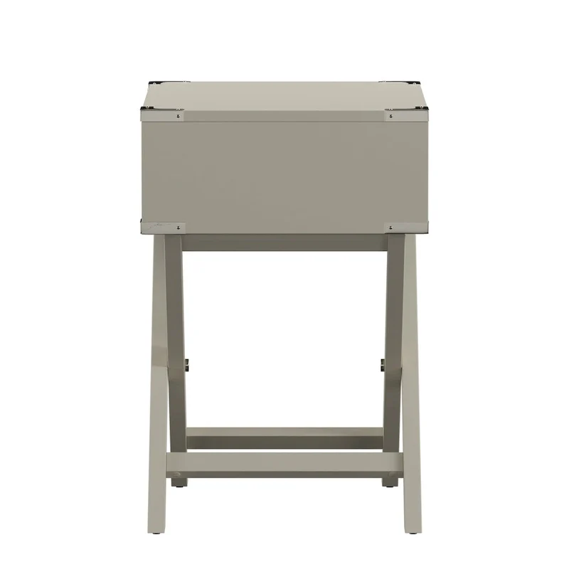 Kenton II X Base Wood Accent Campaign Table iNSPIRE Q Modern