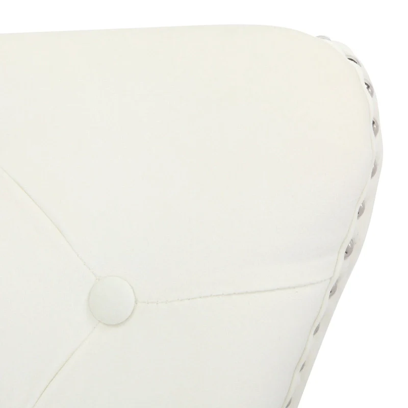 Tufted Wingback Dining Chair with Nailhead and Ring Pulls