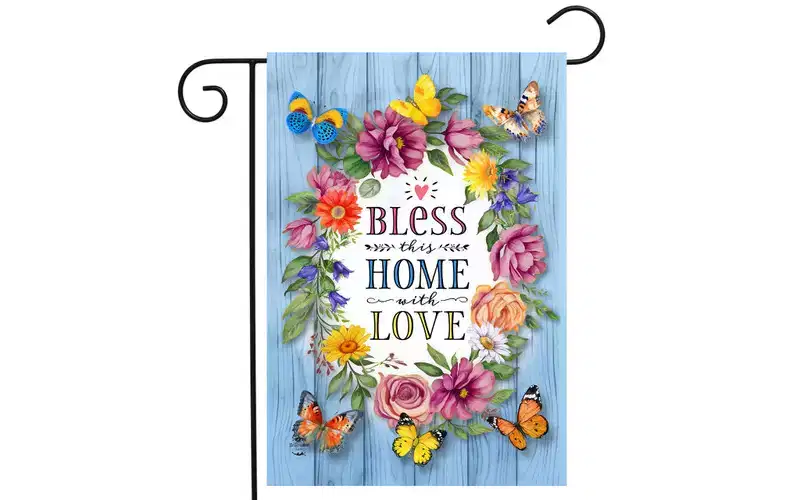 Briarwood Lane Spring Garden Flag 12x18 For Outdoor Bless This Home With Love For Spring Garden Flag Flags For Outside