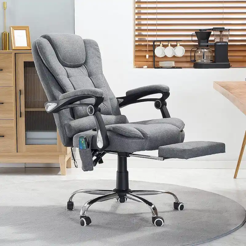 AECOJOY Heated Executive Office Chair w/ Massage &Adjustable Height