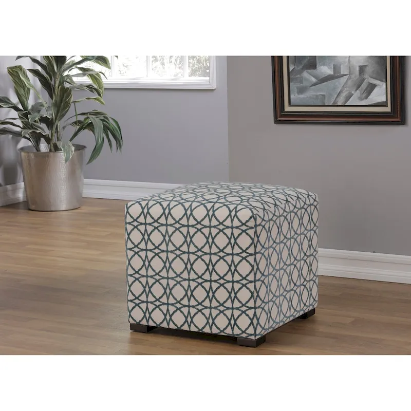 Merton Transtional Square Button Tufted Ottoman
