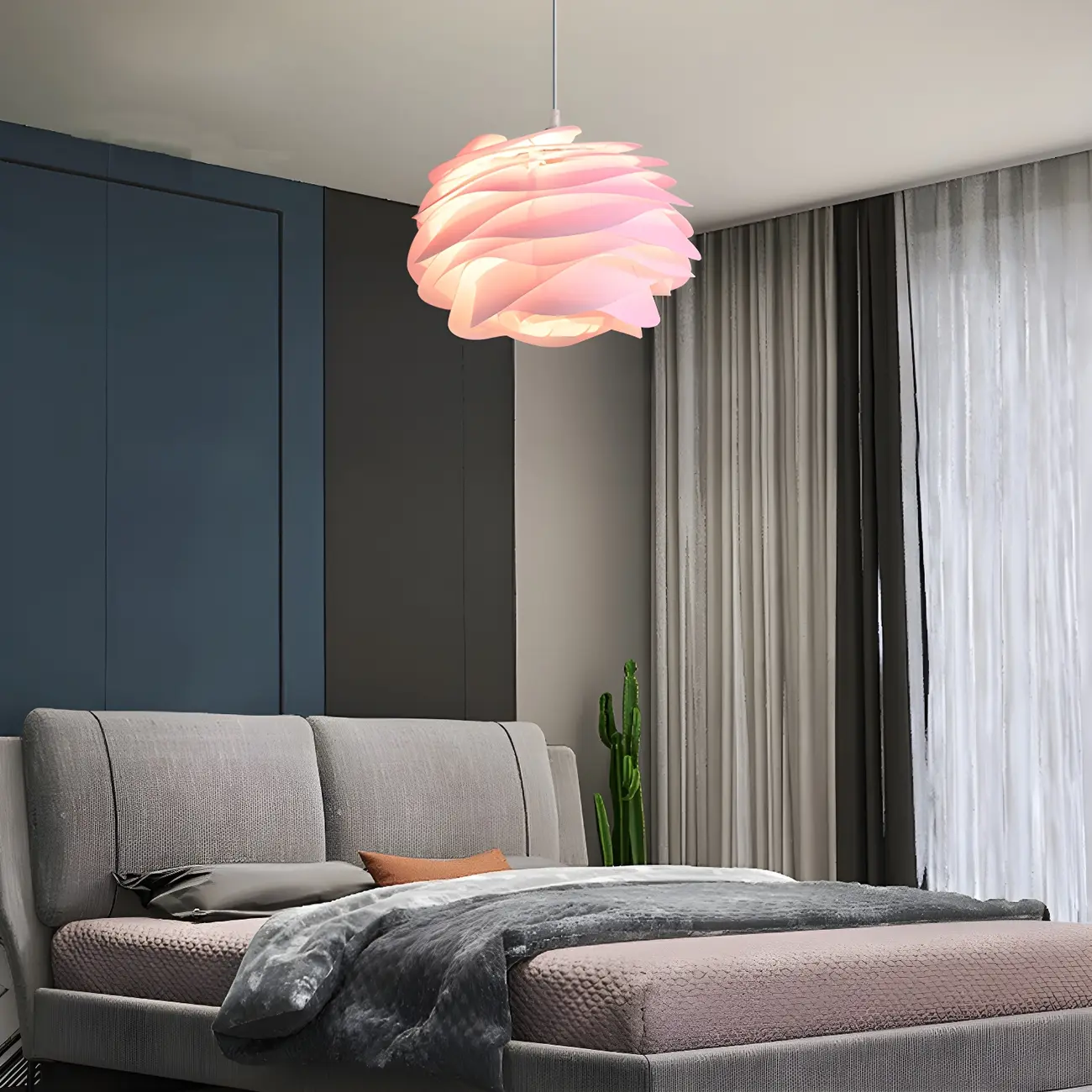 Modern Bedroom LED Pendant light with Adjustable Length