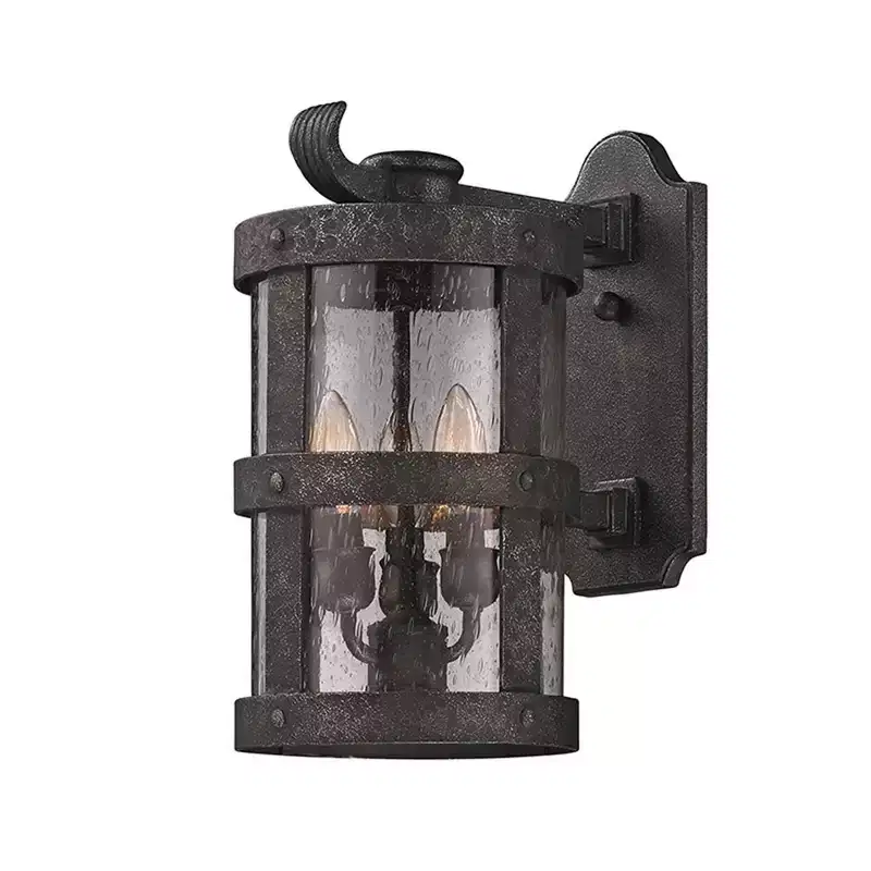 Troy Lighting Barbosa 3 - Light Wall Light in Barbosa Bronze Clear Seeded Shade