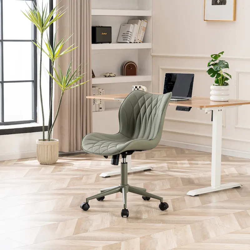 Swivel Armless Desk Chair Office Chairs Makeup Vanity Chair