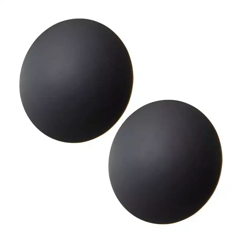 C Cattleya 2-pack 8 in. Black Aluminum Round Disc LED Indoor Outdoor Wall Lantern Sconce