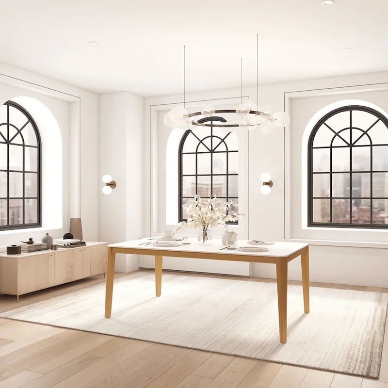Indoor Solid Wood Dining Table, Modern Scandinavian Style