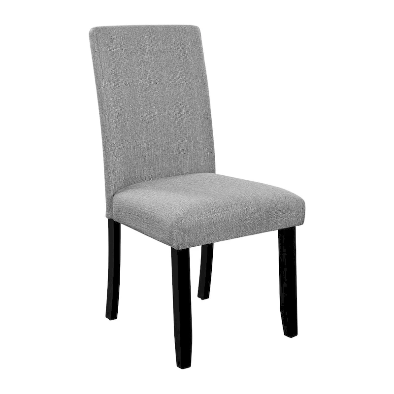 5 Pcs Wood Kitchen Table and Chair Set, 4 People Round Dining Table Set with Faux Marble Top and 4 Upholstered Chairs